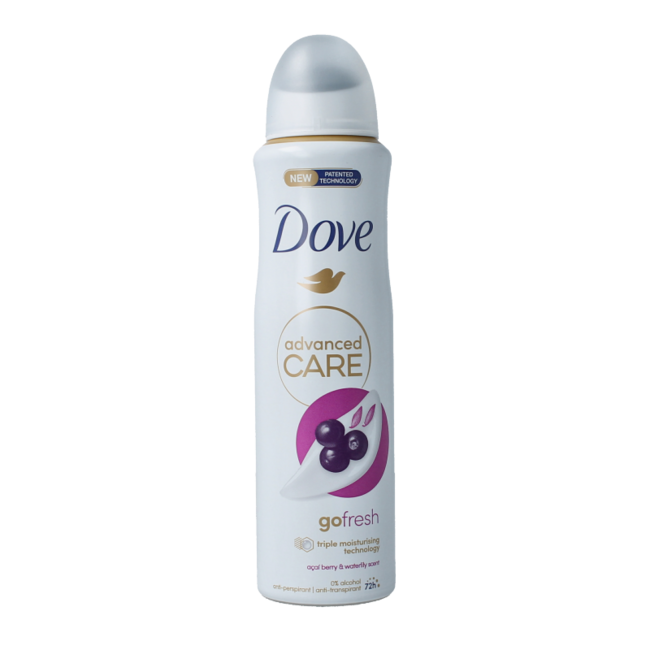Spray dezodorujący Dove jagoda acai i lilia wodna 150 mililitrów