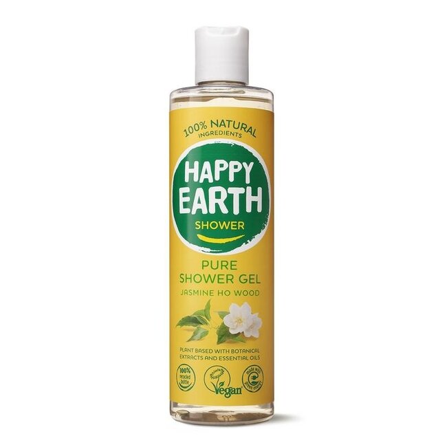 Happy Earth Gel de ducha jazmín y madera de ho 300 ml