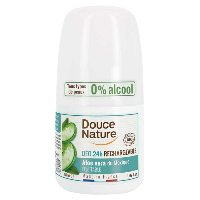 Deodorante Roll-on Ricaricabile Douce Nature all'Aloe Vera 50 Grammi