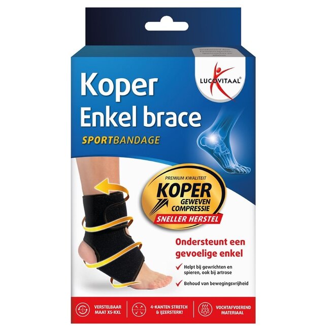 Lucovitaal Copper Ankle Brace 1 Piece