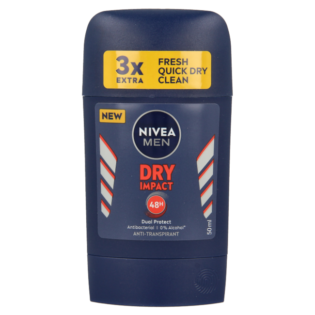 Nivea Men Deodorante Stick Dry Impact 50 Millilitri