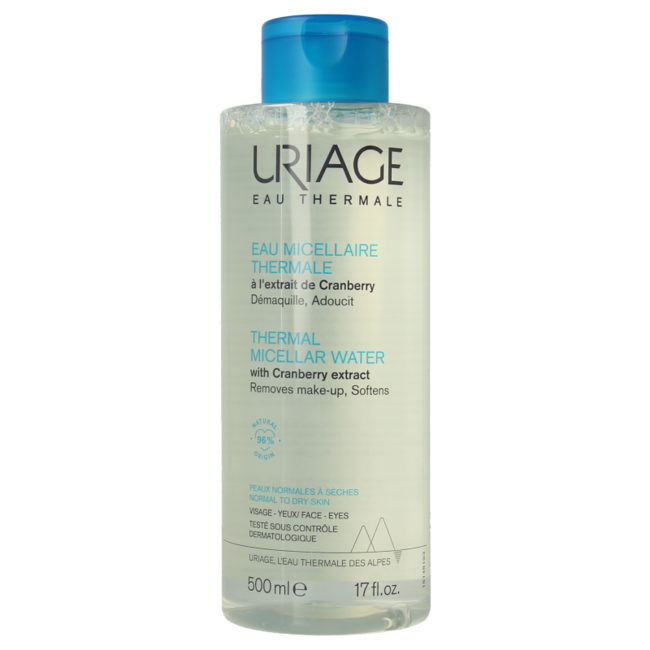 Agua micelar termal Uriage para piel normal a seca 500 ml