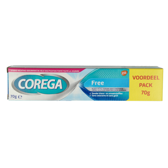Corega Free Denture Adhesive Cream 70g