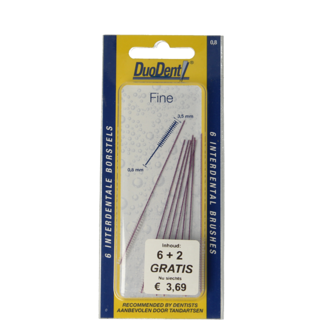 Duodent Interdental Brushes Fine - 8 Pack