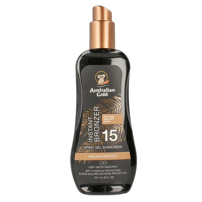 Australian Gold Spray gel avec bronzant SPF 15 237 ml