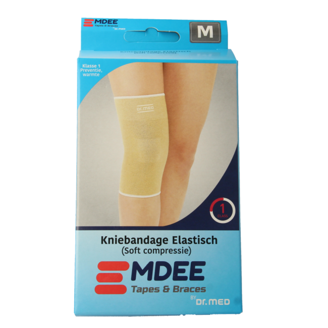 Elastic knee support size M beige 1 piece
