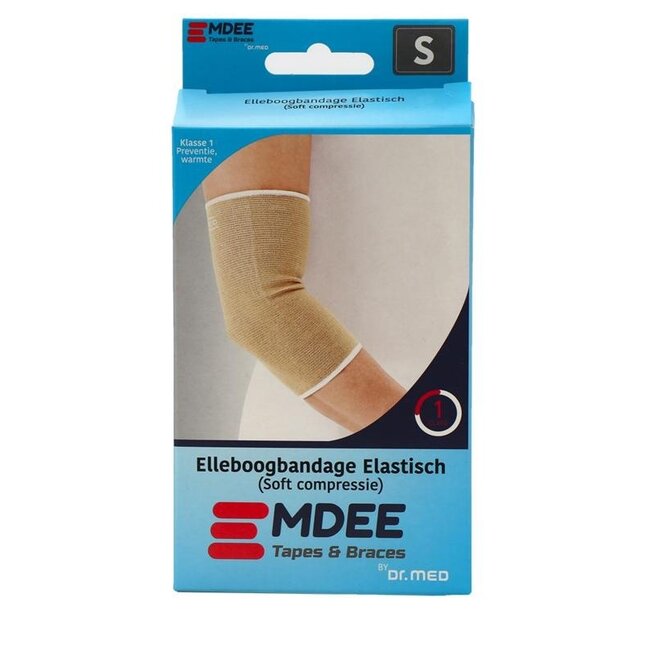 Emdee Elastische Ellenbogenbandage Größe S Hautfarbe 1 Stück