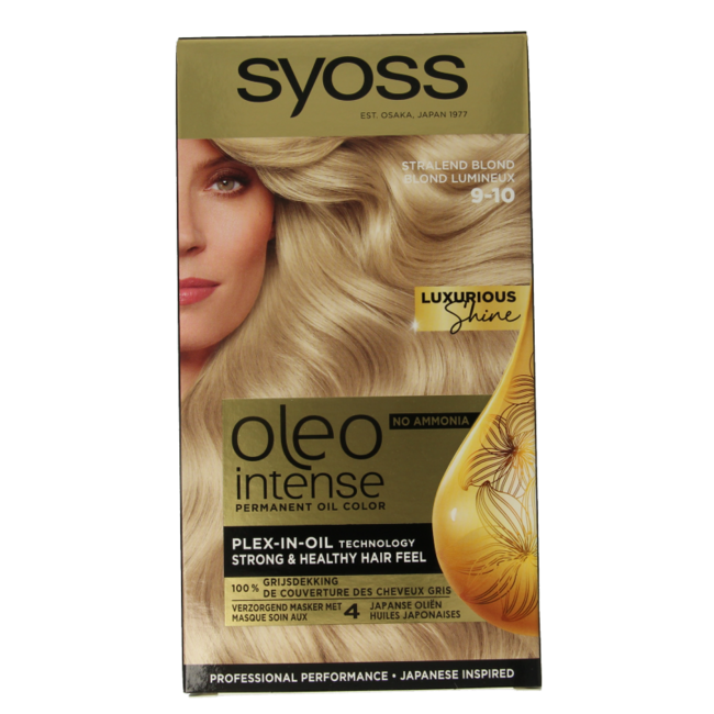 Syoss Color Oleo Intense 9-10 Biondo Chiaro Luminoso Tinta per Capelli 1 Set