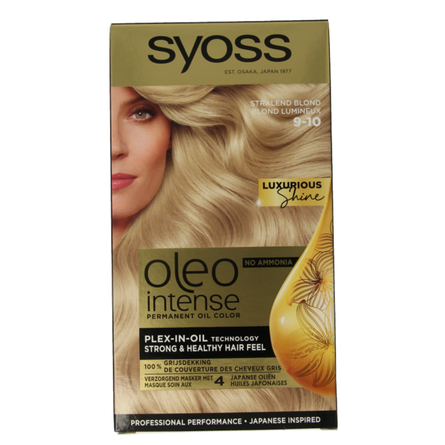 Syoss Color Oleo Intense 9-10 Jasny Blond Farba do włosów 1 Zestaw
