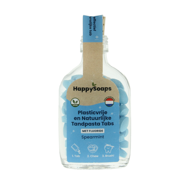 Happysoaps Zahnpasta-Tabs mit Fluorid, 62 Stück