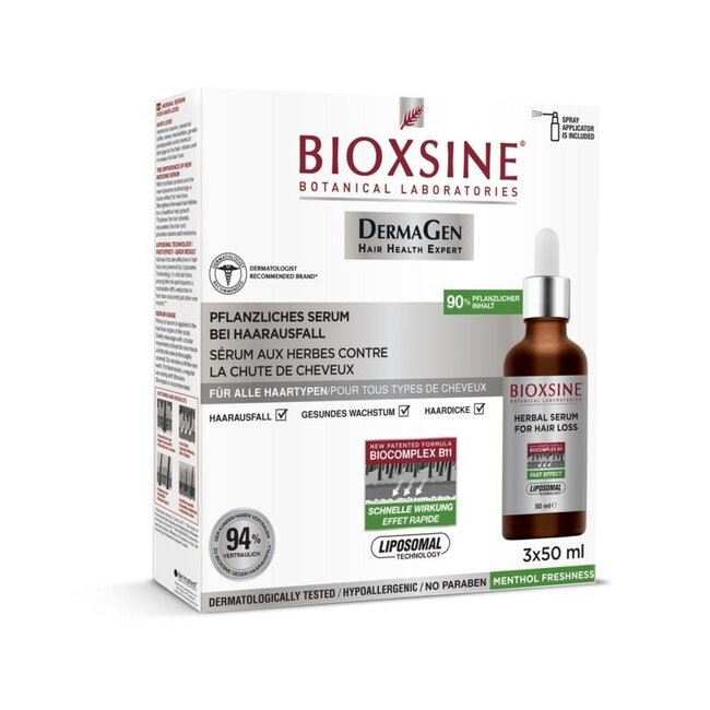 Bioxsine Sérum contre la chute des cheveux, lot de 3