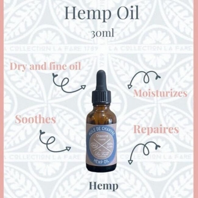 La Fare 1789 Natural organic hemp oil 30ml