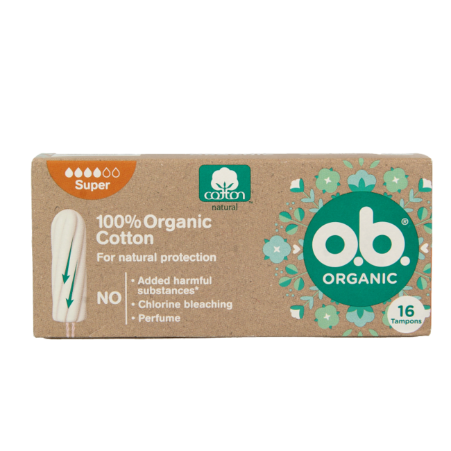 o.b. Organic Super Tampons - 16 Pack