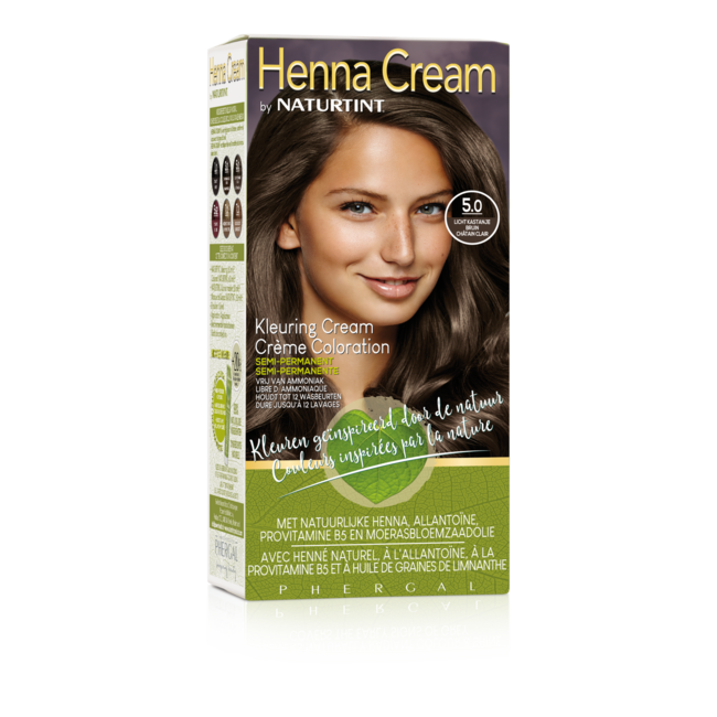 Naturtint Henna cream 5.00 licht kastanje bruin 110 Milliliter