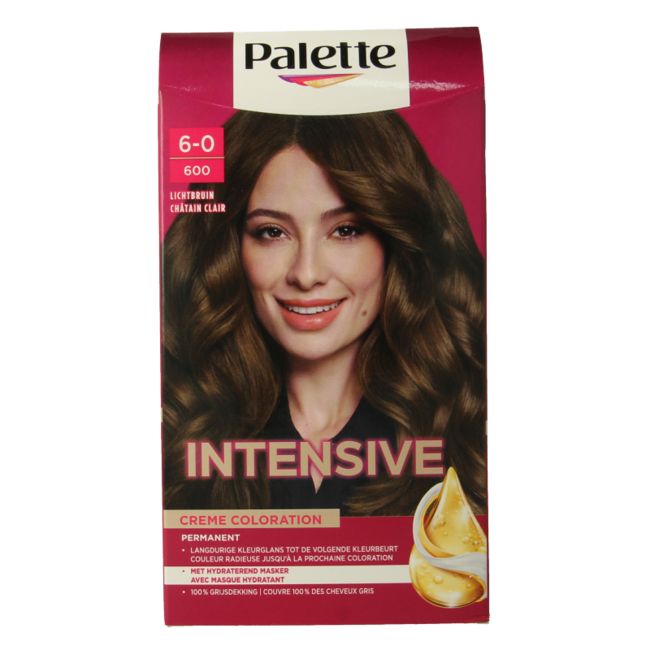 Tinta per Capelli Poly Palette 600 Castano Chiaro 1 Set