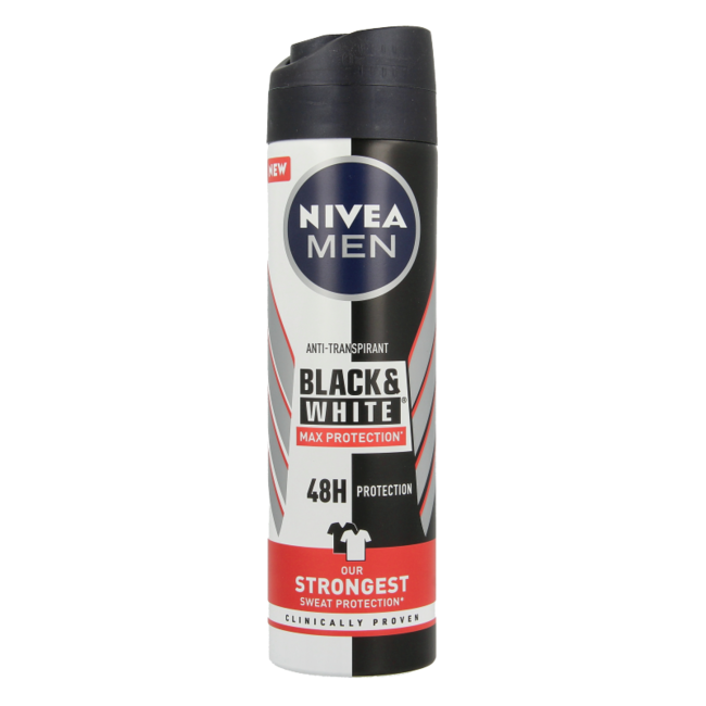 Nivea Men Deodorante Spray Black & White Max Protection 150 Millilitri