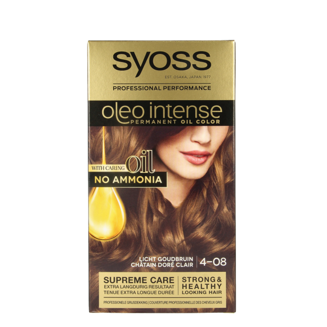 Syoss Color Oleo Intense 4-08 coloration châtain clair doré 1 Kit