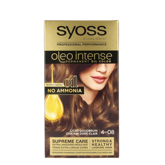 Syoss Color Oleo Intense 4-08 Tinte Castaño Claro Dorado 1 Set