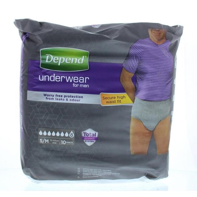 Depend Pants para hombre Super talla S/M 10 unidades