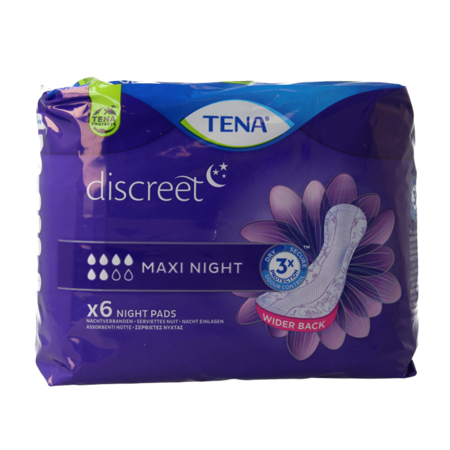 TENA Discreet Maxi Night - 6 Pack