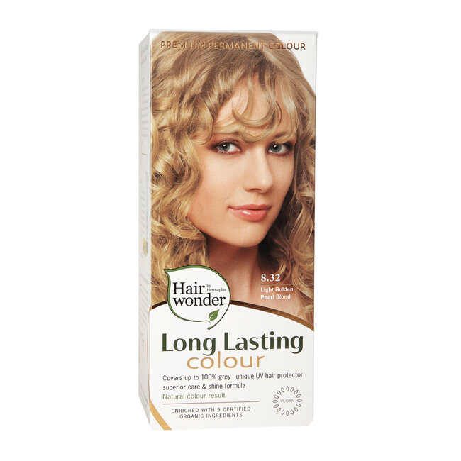 Hairwonder Long lasting colour licht golden peach blond 8.32 100 Milliliter
