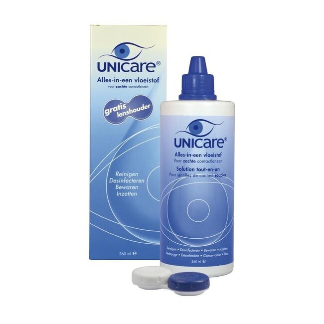 Soluzione Unicare Tutto in Uno per Lenti a Contatto Morbide 360 Millilitri