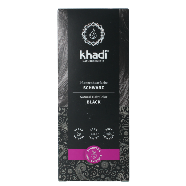Khadi Farba do Włosów Czarna 100 Gram