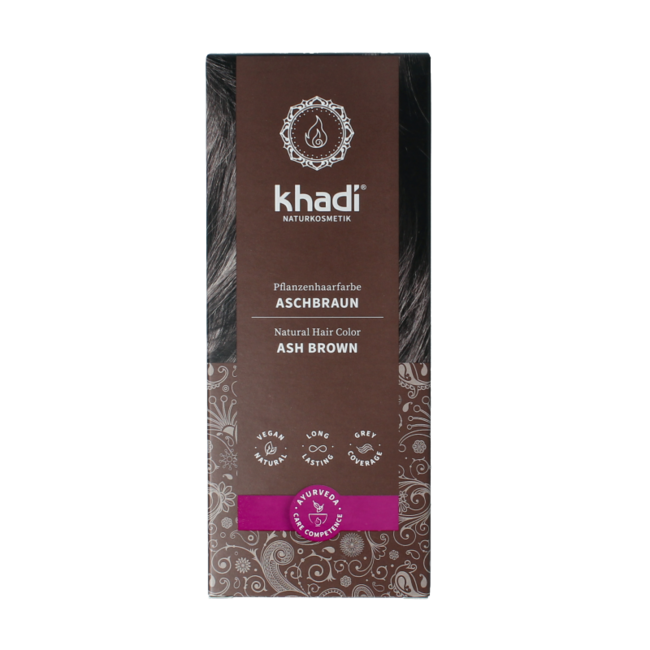 Khadi Farba do włosów popielaty brąz 100 gram