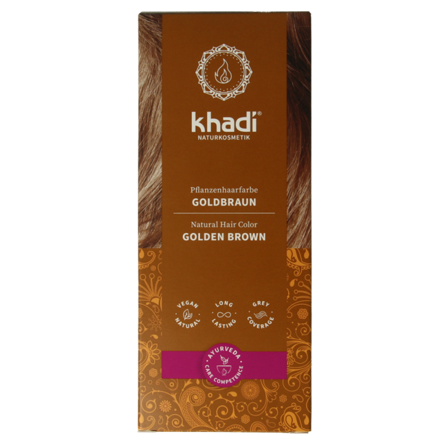 Khadi Farba do włosów złoty brąz 100 gram