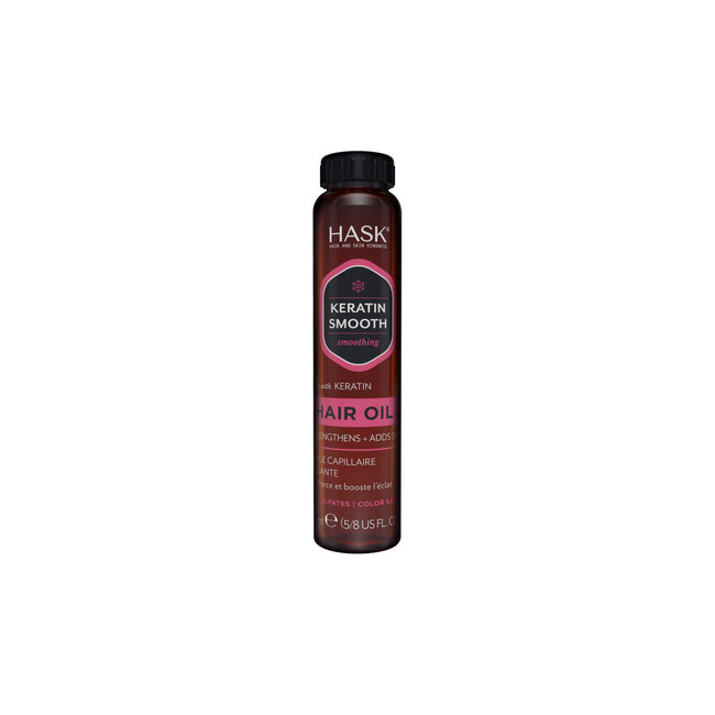 HASK Huile capillaire lissante et brillante à la kératine 18 ml