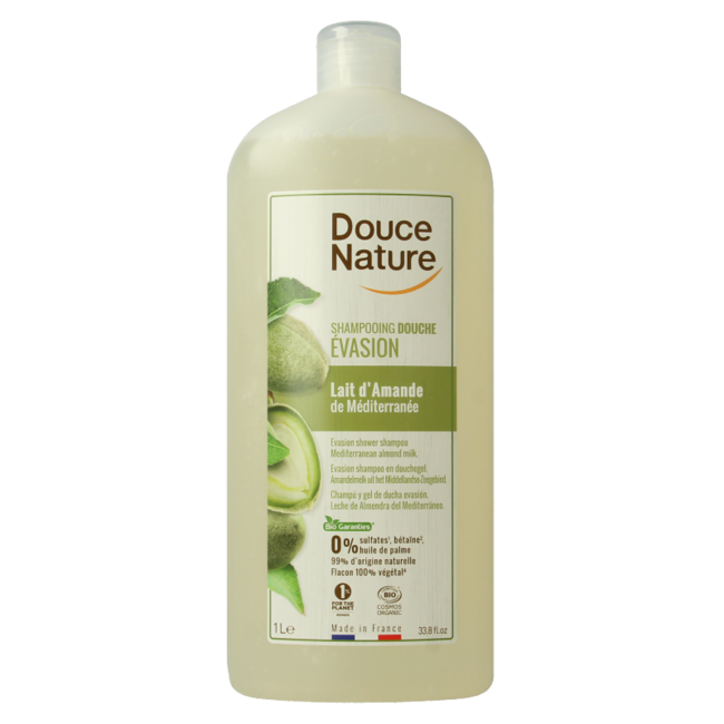 Douce Nature Organic Sweet Almond Shower Milk 1 Litre