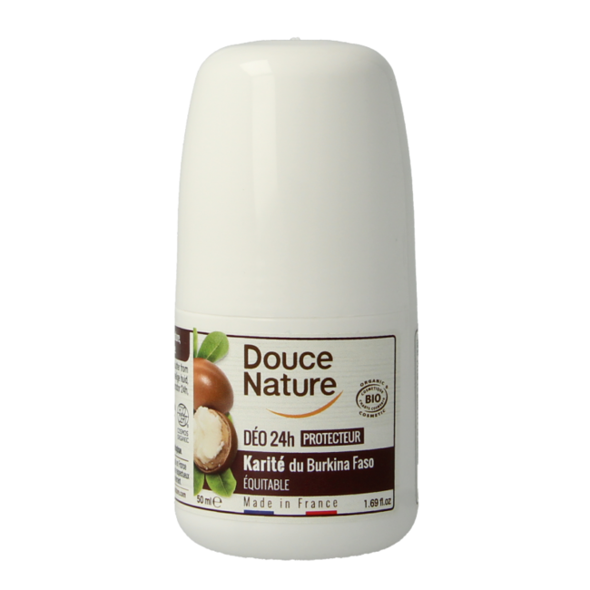 Douce Nature Déodorant roll-on au beurre de karité bio 24h 50 ml