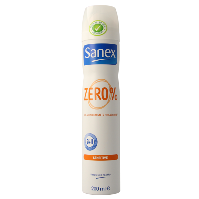 Sanex Deodorant Spray Zero % Sensitive 200 Milliliter