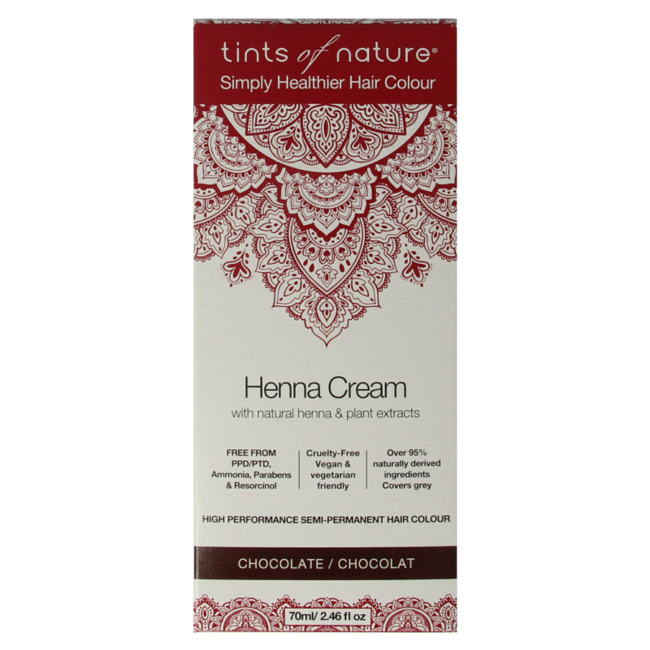 Tints Of Nature Crème au henné chocolat semi-permanente 70 ml