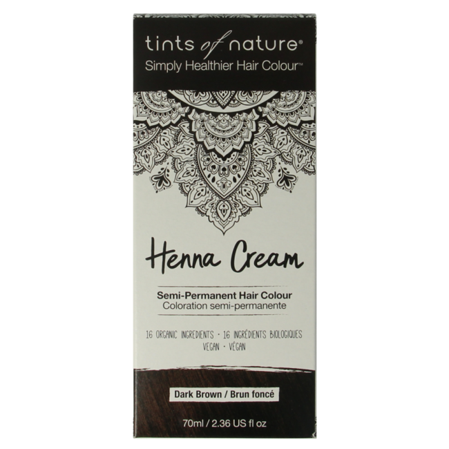 Tints Of Nature Henna Cream castaño oscuro semipermanente 70 ml