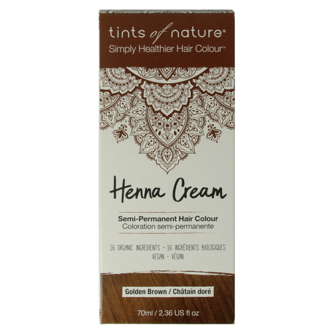 Tints Of Nature Henna Cream Golden Brown Semi-Permanent 70 Millilitre