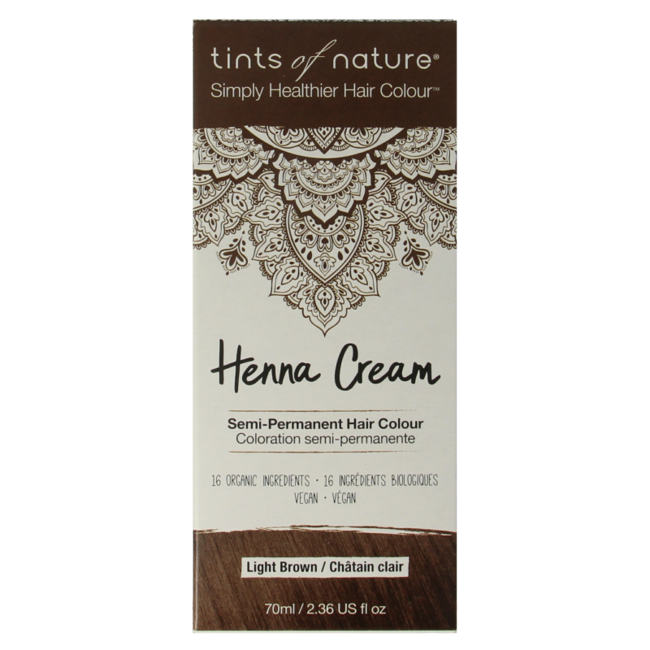 Tints Of Nature Crema all'Henné castano chiaro semi-permanente 70 Millilitri