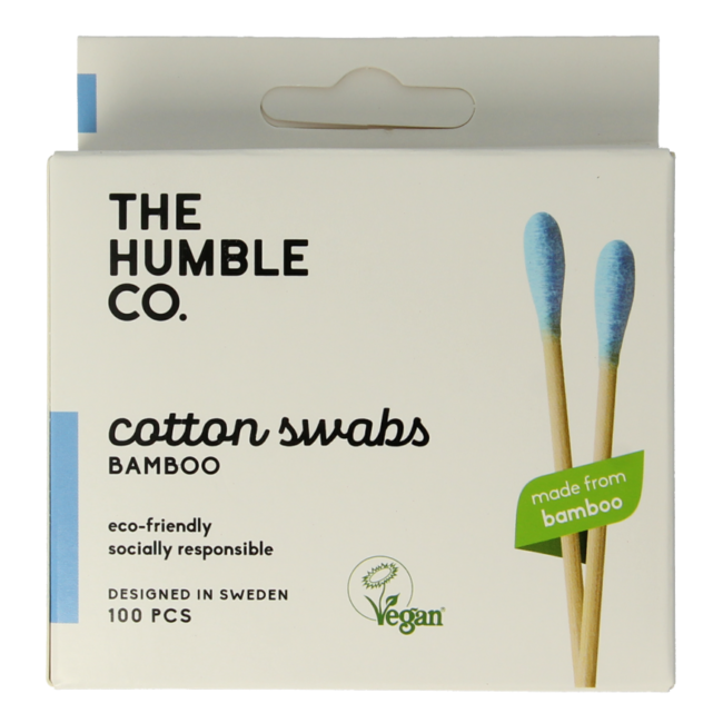 Bamboo cotton buds blue 100 pack