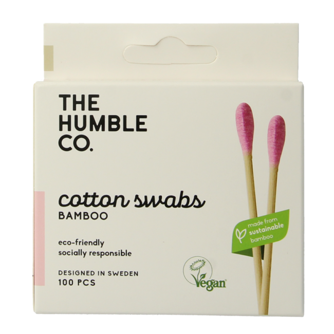 The Humble Co Bâtonnets ouatés en bambou violet 100 pièces
