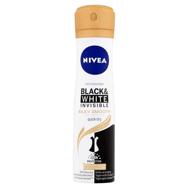 Desodorante Nivea Black & White Silky Smooth spray 150 ml