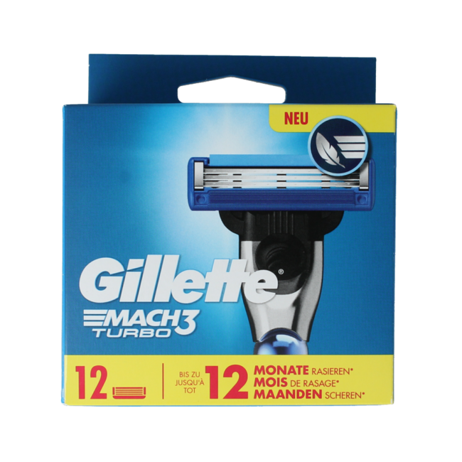 Ostrza Gillette Mach 3 Turbo, 12 sztuk