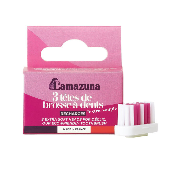 Lamazuna Set of 3 toothbrush heads XS 1 Stuks