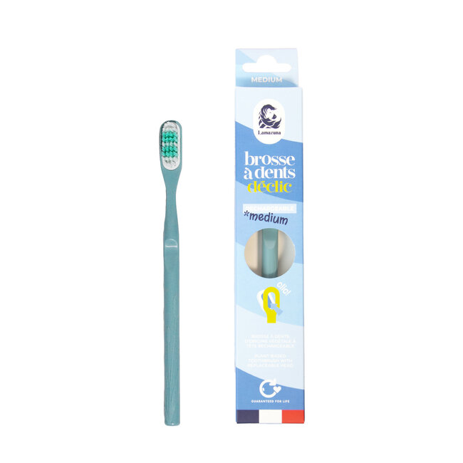 Brosse à dents Lamazuna médium bleu orage 1 unité