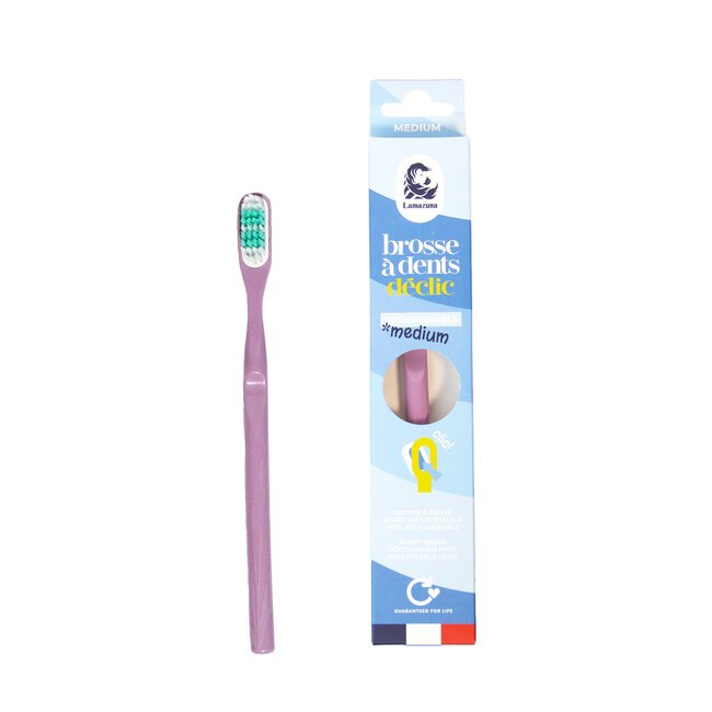Lamazuna Medium Toothbrush - Lilac (1 Piece)