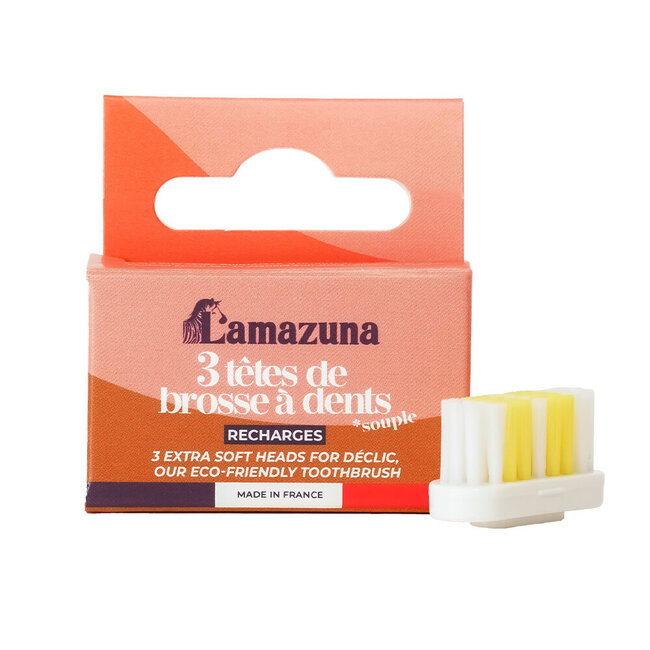Lamazuna Set de 3 cabezales de cepillo de dientes suaves S 1 Juego