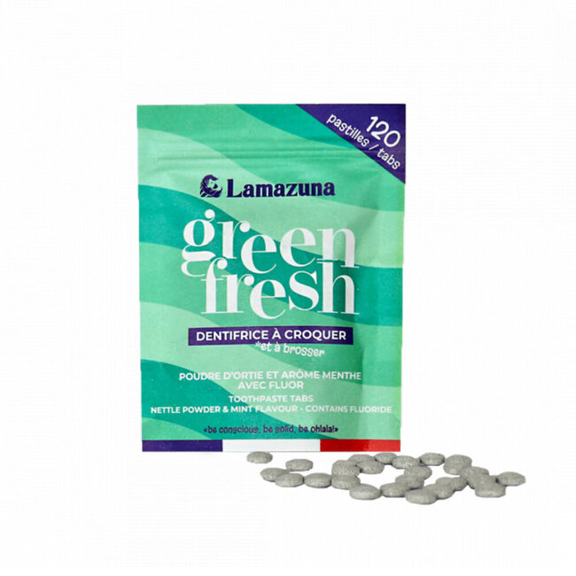 Lamazuna Toothpaste Tablets Greenfresh Nettle Mint Organic 30g