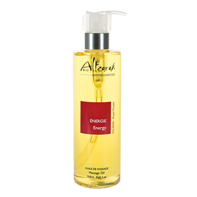 Huile de massage Altearah Énergie Pourpre Bio 250 ml