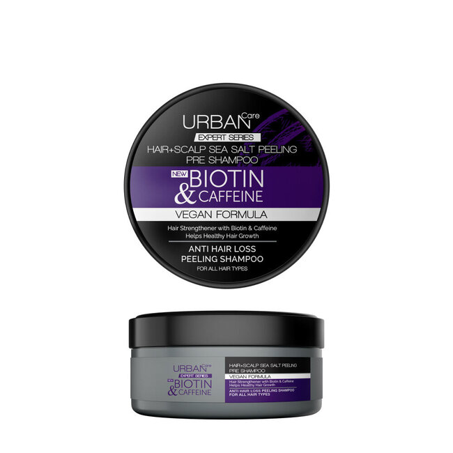 Champú Peeling de Sal Urban Care Expert con Biotina y Cafeína 200 Gramos