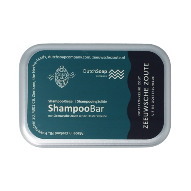 Szampon w kostce Zeeuwsche Zoute w aluminiowym etui podróżnym, 1 sztuka