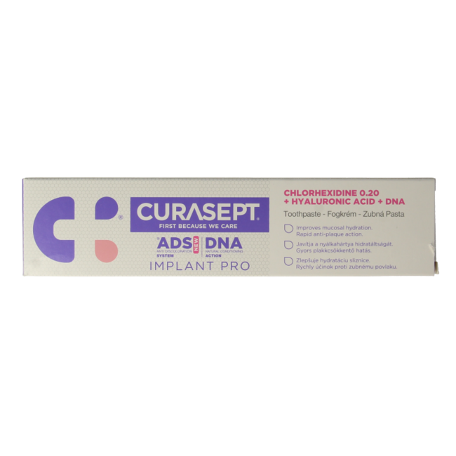 Curasept ADS DNA Implant Pro 720 CHX 0,20% + HA dentifricio 75 Millilitri
